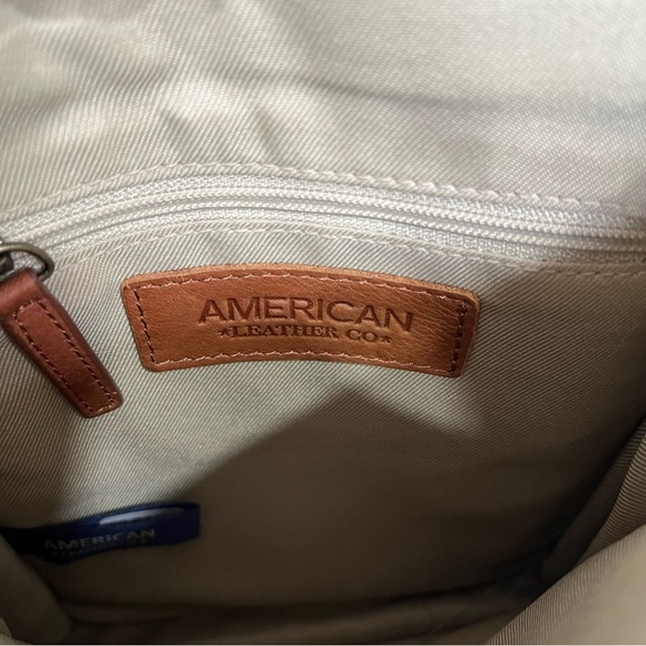 American Leather Co. Leather Kansas Crossbody Bag Brown Brandy - Picture 11 of 12